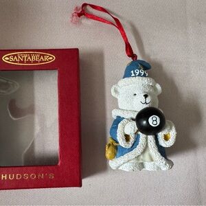 Hudson’s Santa Bear Ornament with Magic 8 Ball 1999